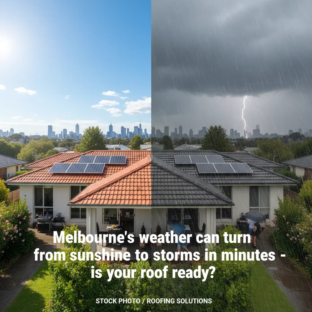 Melbourne's weather can turn from sunshine to storms in minutes - is your roof ready