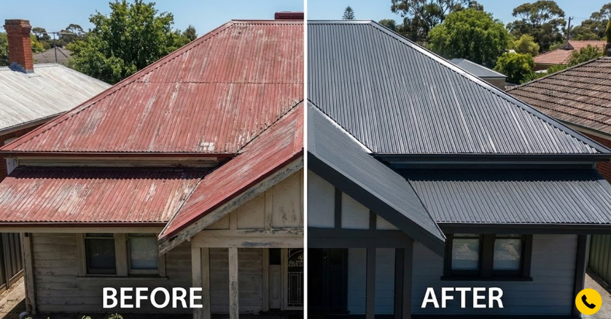 before and After Color bond